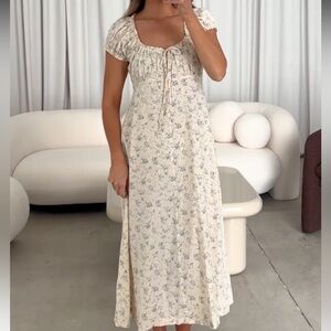 Floral Maxi Dress with Puff Sleeves